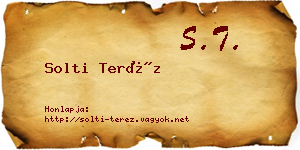Solti Teréz névjegykártya